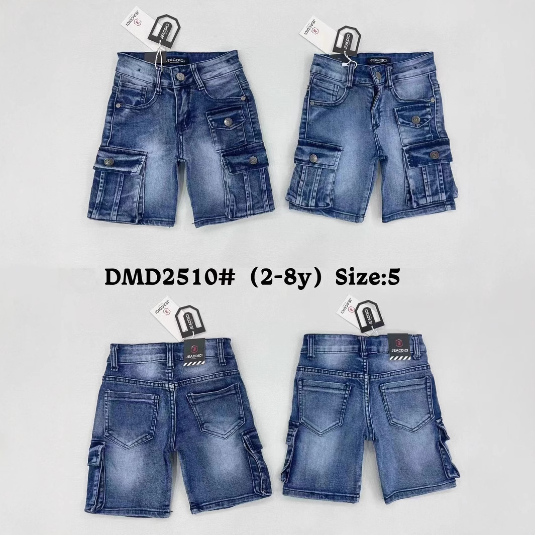 外贸多袋牛仔裤男童多袋短裤出口新款儿童牛仔裤2Y-8Y夏季DMD2501