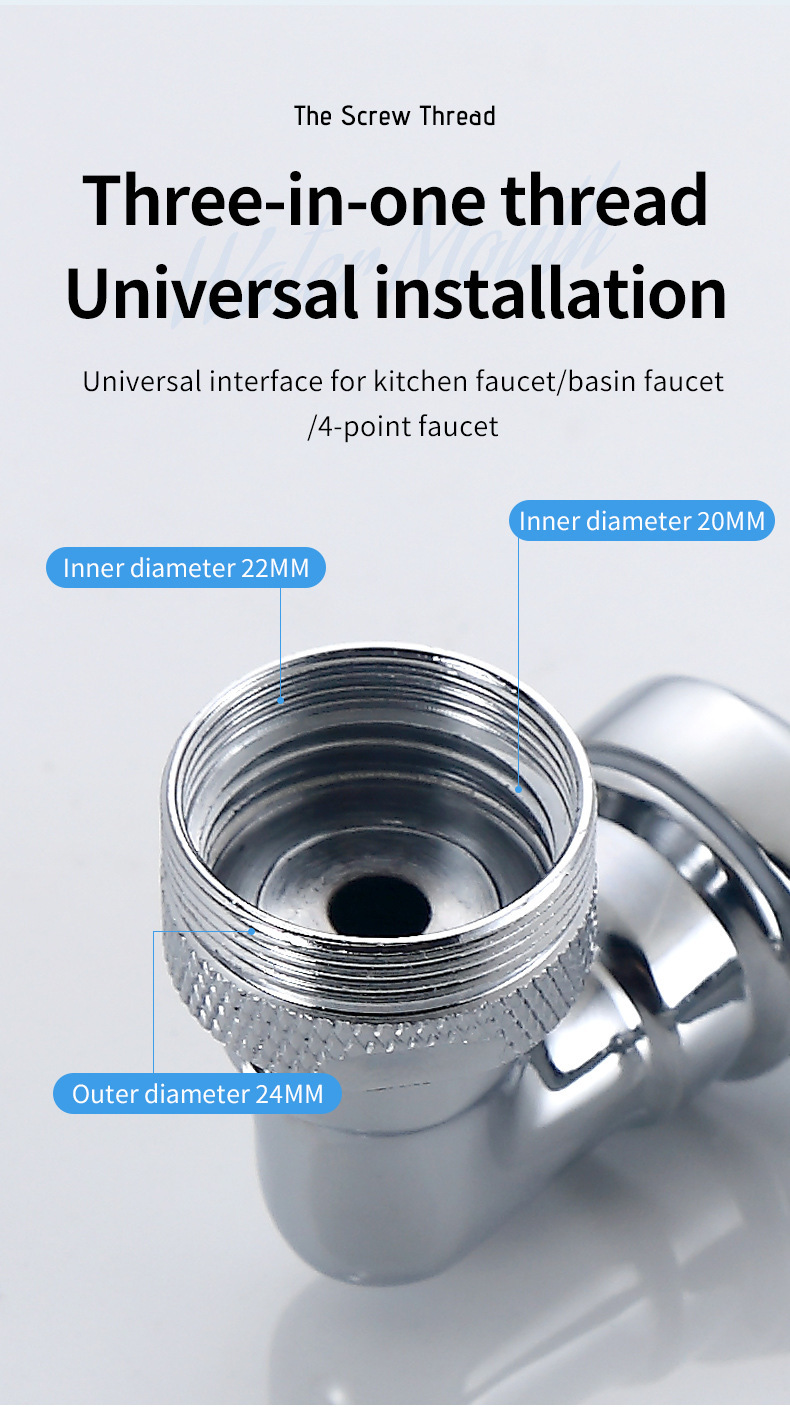 Household multi-functional universal rotating faucet, anti-base water wonder, washbasin mechanical arm, universal faucet extension device undefined