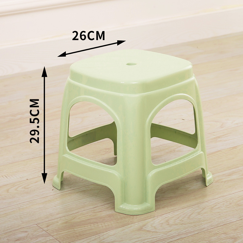 Taburetes de plástico sala de estar doméstica gruesa taburetes de mesa de comedor para adultos taburetes económicos sillas de goma fabricantes taburetes altos idea simple