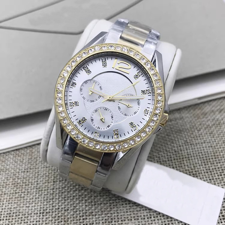 Fossil Watch Stainless Steel Square Mother-Of-Pearl Surface Gold-Tone Fashion Quartz Watch Calendar Waterproof Women's Watch Es5305 Fossil Watch Stainless Steel Square Mother-Of-Pearl Surface Gold-Tone Fashion Quartz Watch Calendar Waterproof Women's Watch Es5305
