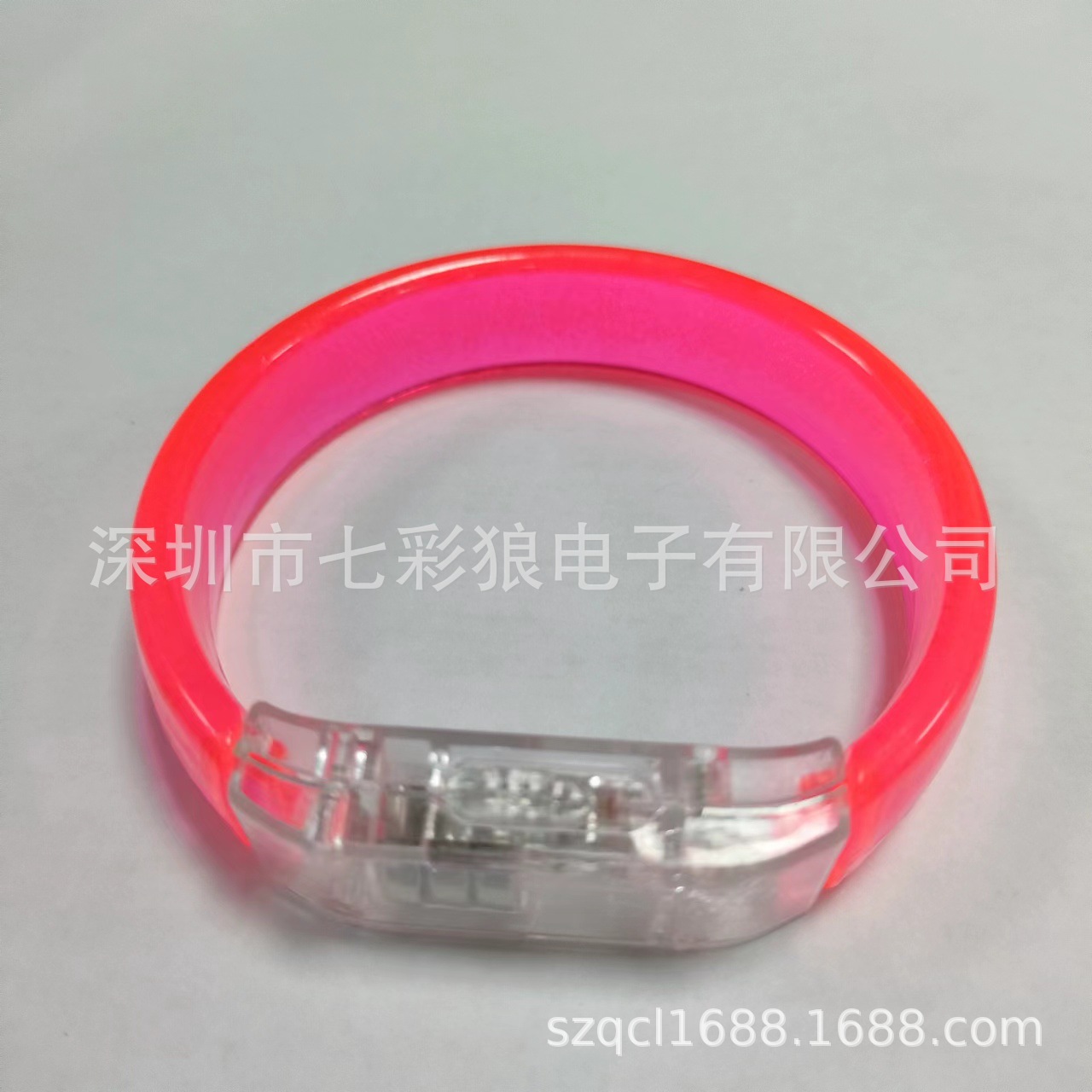 En stock burbuja pulsera LED acrílico luminoso pulsera eléctrica sílaba atmósfera props burbuja plana flash pulsera