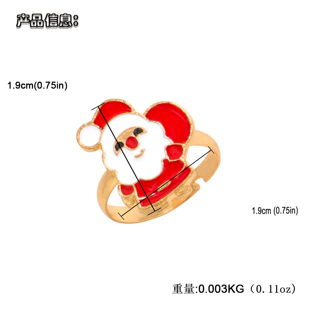 Christmas Decoration Necklace Creative Cartoon Elk Bell Santa Claus Bracelet Earring Set display picture 27