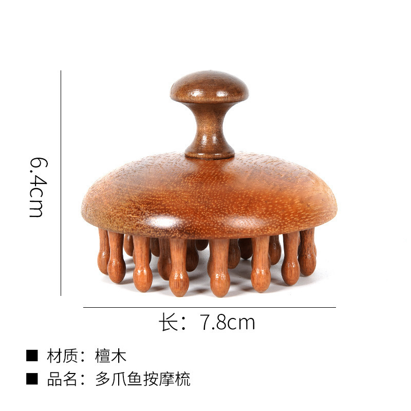 白檀ディスクマッサージコーム木製工芸品男性と女性の家庭用ヘッドマッサージコーム無垢材コーム|undefined