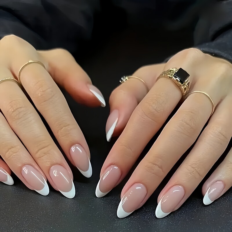 Sweet gentle light pink gradient Square wear nail simple pure desire ins style fake nail finished product