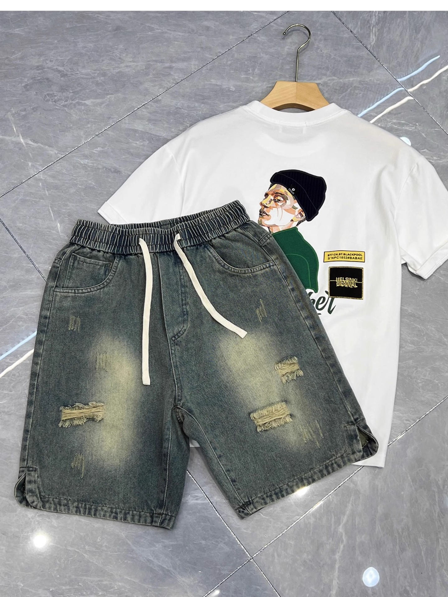 Herren Denim Shorts Im Retro Stil Für Den Sommer Modisch Locker_voghion.com