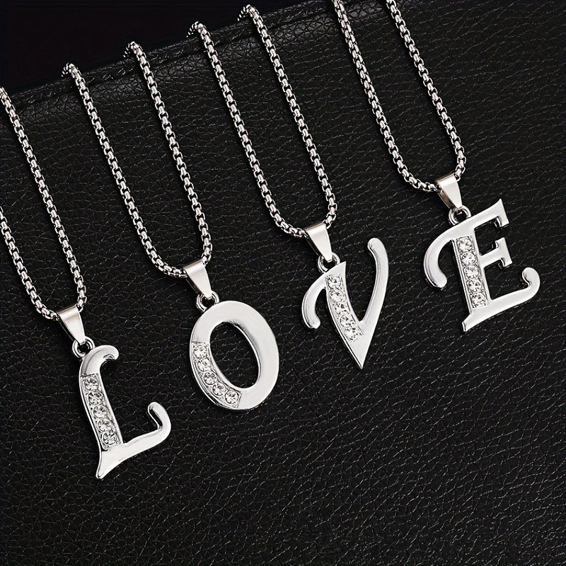 TEMU transfronterizoPendent Collares A a D con Sparkling