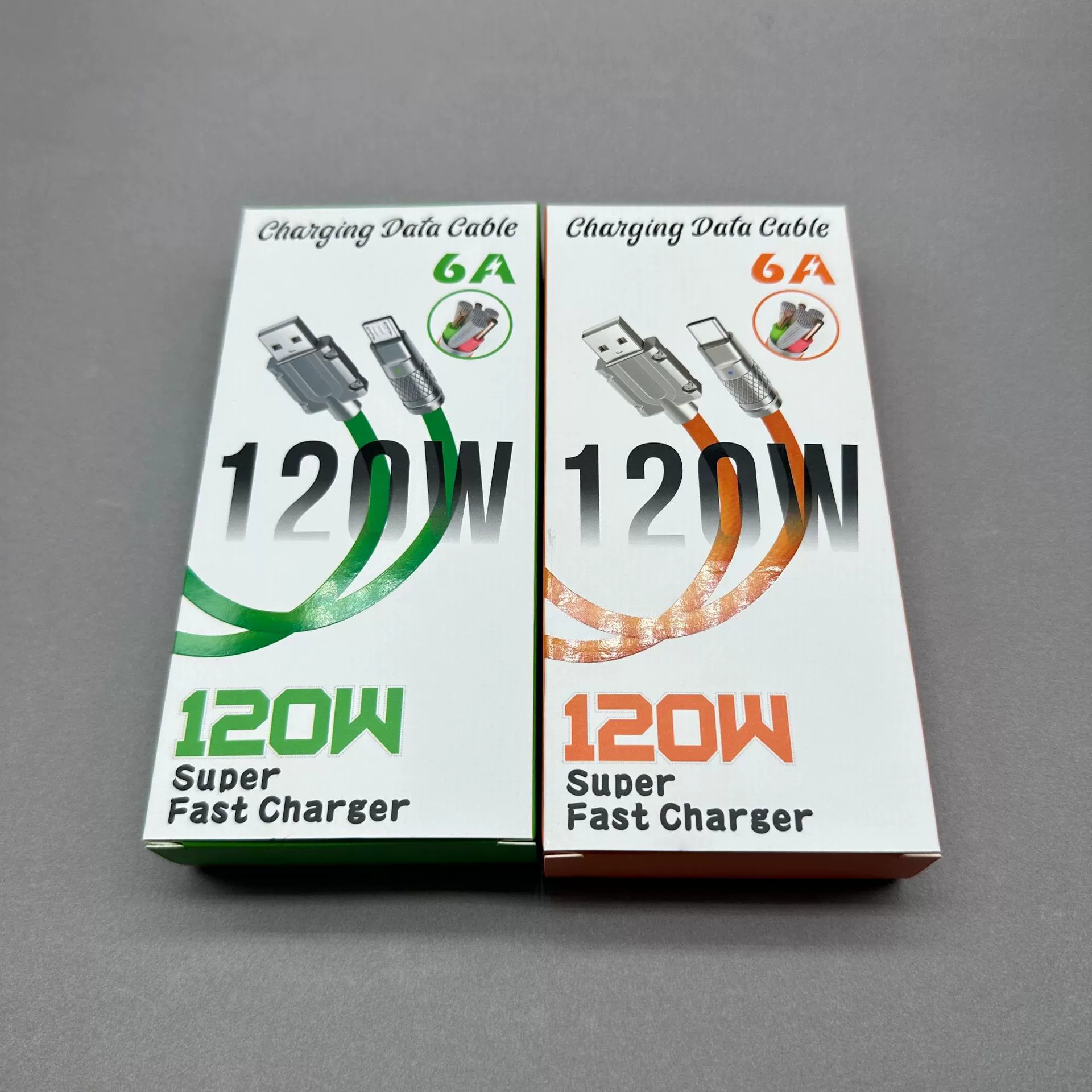 Fast charging data cable (Zhen) 5A/6A PD, Type‑C/Apple/Android, braided, 0.3–3 m