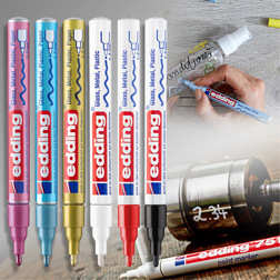 德国油漆笔edding751防酒精耐高温防水不掉色金属玻璃工业记号笔