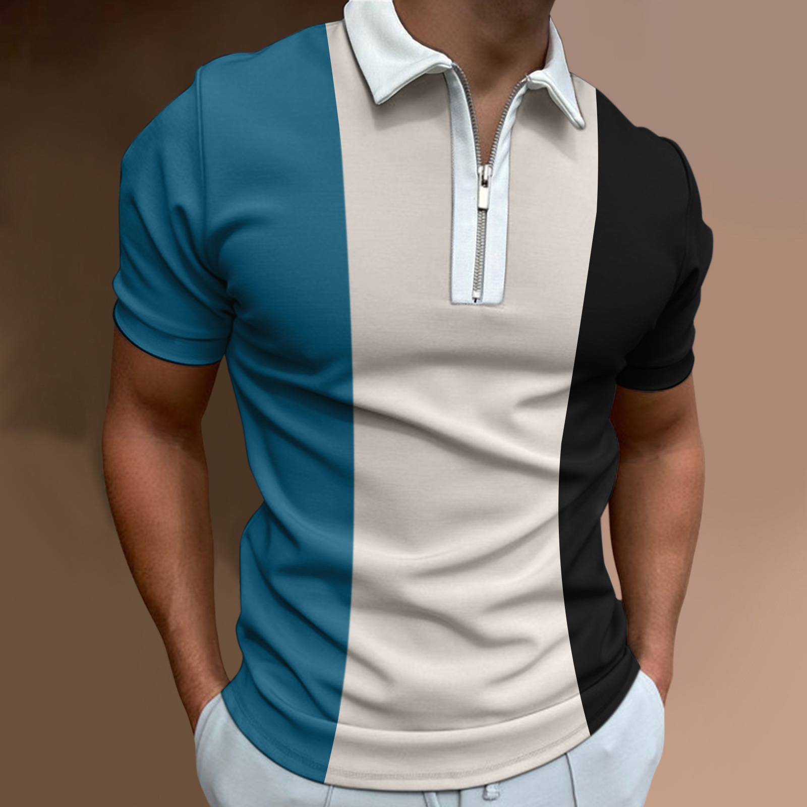 Polo uomo a maniche corte con collo a polo per l'estate_voghion.com
