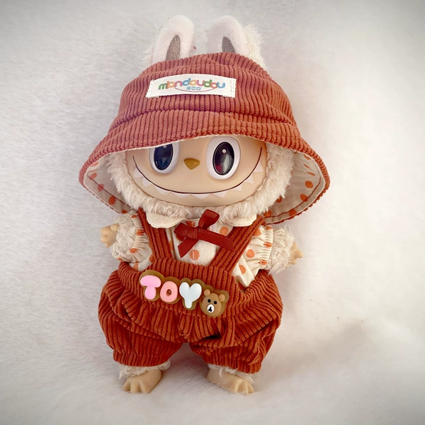 Cartoon orange suspenders, hat