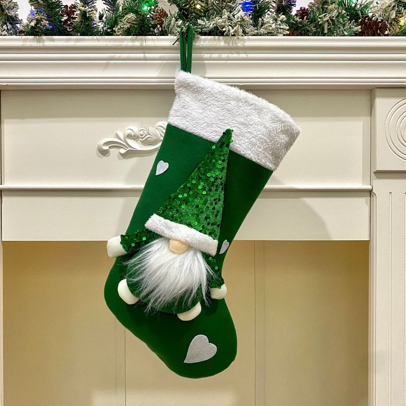 クリスマス装飾品クリスマス靴下バレンタインデープレゼント袋クリスマススパンコール無顔人形ストラップクリスマス装飾|undefined