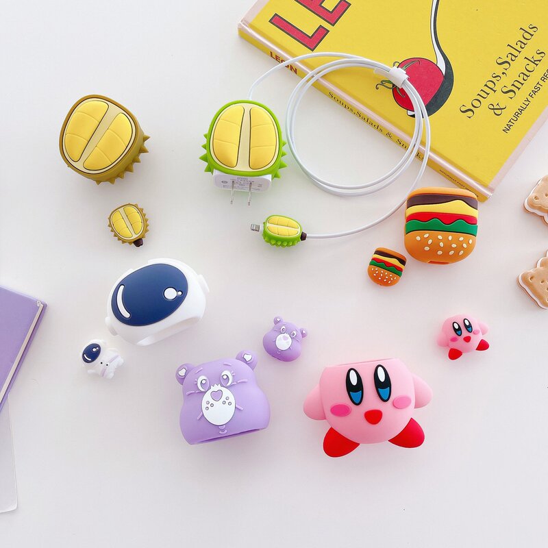The new cartoon charger protective cover is suitable for Apple fast charging head 18/20W charging head protective cover Winder