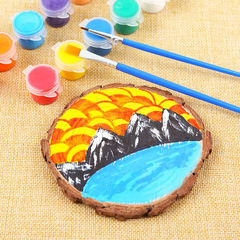 Wooden Slats DIY Handmade Annular Lumber Slats Kindergarten Decoration Painting Fir Pine Slats Photography Prop Material