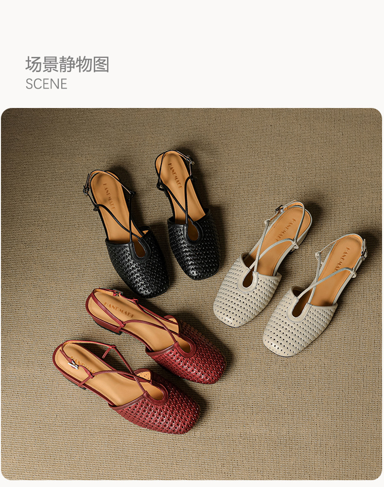 Sandal nữ Mary Jane quai chéo hở gót, gót thô 3 cm, mũi tròn bít — đen chi tiết 25