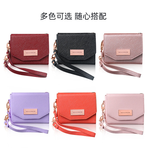 Hand strap wallet for Samsung ZFlip6 phone case, cross-stitch strap card holder for Flip5 phone skin