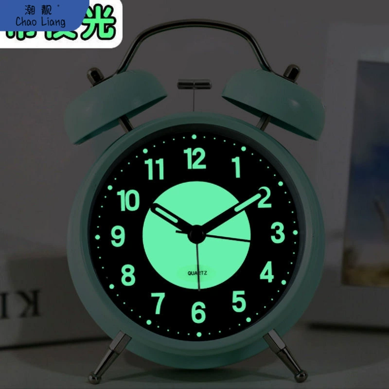 Заряжаемый студенческий светящийся будильник громкий звонок