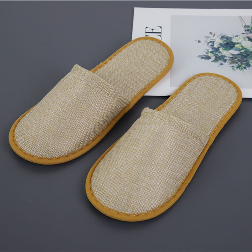 Hotel disposable slippers Summer B&B guest room hotel non-slip linen disposable slippers