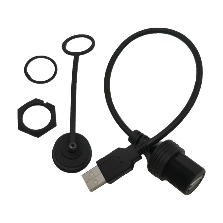 AM Data Dashboard Yacht Cable Motorcycle Male to Female Adapter Cable Car Charging USBAF Extended Waterproof