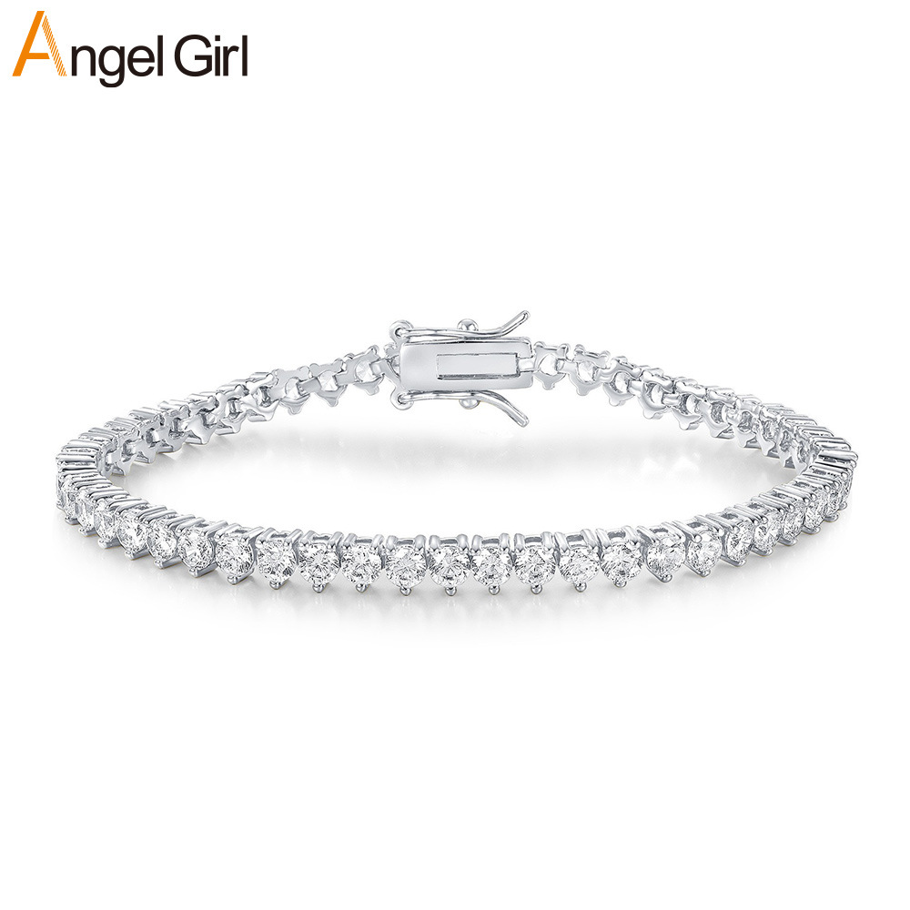 Copper tennis small design bracelet with zircon