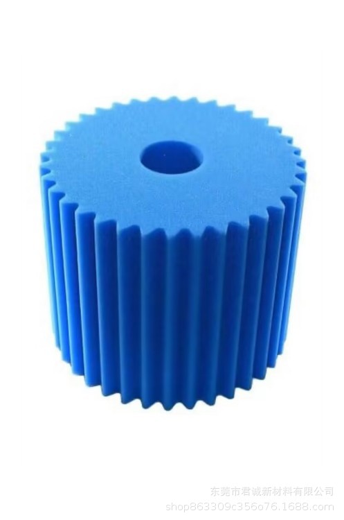 高密度异形齿轮海绵圆柱180T开槽泡棉数控线切割过滤海棉