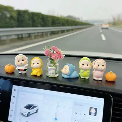and Dashboard, Car ornaments - healing-pajamas-star-people-set-of-5-lucky-pink-vase-good-things-happen