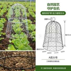 厂家批发铁艺篮蔬菜花草保护罩菜园拍摄道具保护罩置物罩