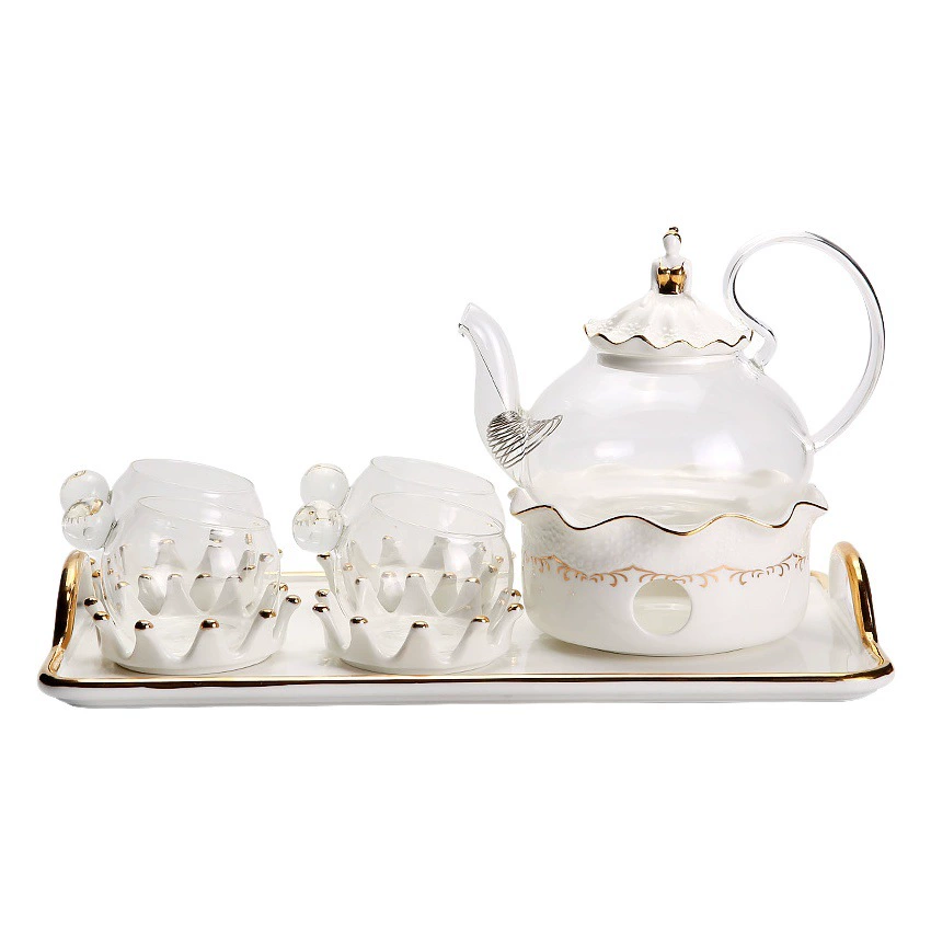 Фабричный набор послеобеденного чая в европейском стиле Цветочная чашка для чая костюм чайник с вареными фруктами свеча с подогревом чайник в европейском стиле
