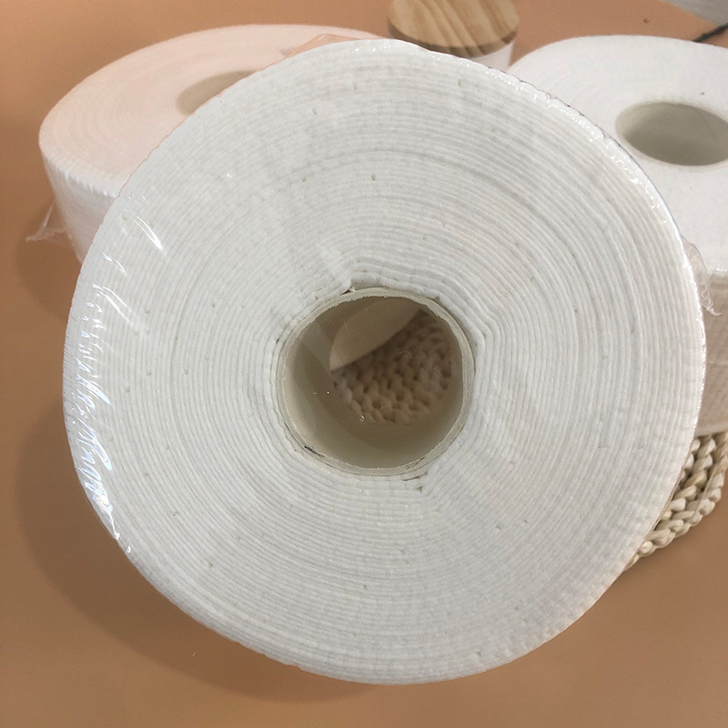 ロールに大きな巻きを入れて毛を落とさない使い捨て綿の柔らかい洗顔タオル家庭の厚い洗顔タオルの乾湿両用クレンジング綿|undefined