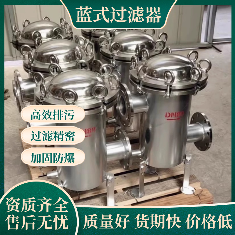 篮式过滤器碳钢提篮蓝式过滤器毛发收集器立式直通污水管道除污器