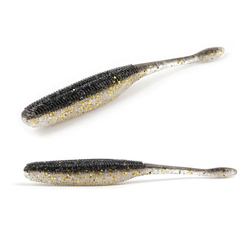 New soft bait 7.5CM9.5CM submersible swing tail worm high specific gravity lead-free soft worm black pit lure bass fake bait