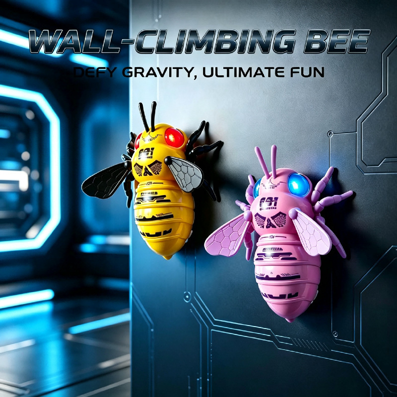 Cross-border new remote-controlled wall-climbing vehicle, special motorcycle, realistic bee animal, children's creative toy, electric toy, with lights Cross-border new remote-controlled wall-climbing vehicle, special motorcycle, realistic bee animal, children's creative toy, electric toy, with lights