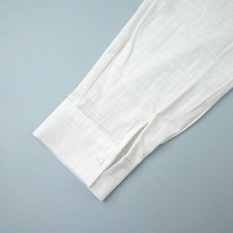 Bộ sơ mi dài tay cổ bẻ phối quần ống rộng dáng suông chất cotton — Màu cà phê, Màu cà phê nhạt, Màu kaki, Màu mơ chi tiết 48