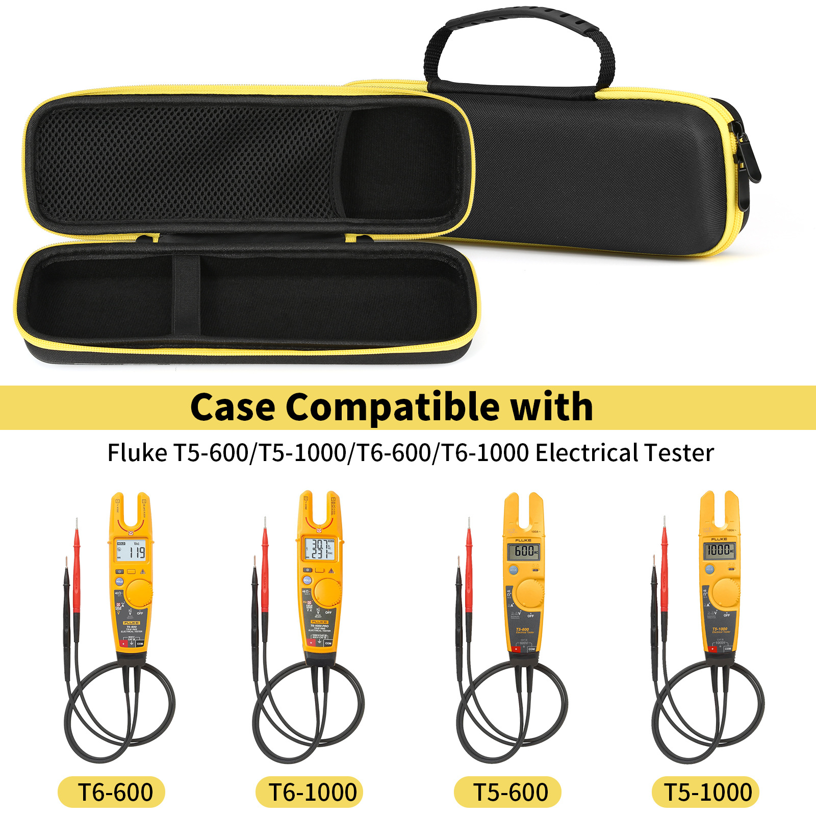 In Stock, Suitable for Fluket5-1000/T5-600Eva Storage Bag, Portable Shockproof Bag, Fluke Clamp Type
