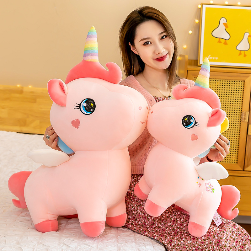 Popular 8-inch unicorn plush toy claw machine doll scissor machine doll doll pony pillow stall wholesale Popular 8-inch unicorn plush toy claw machine doll scissor machine doll doll pony pillow stall wholesale