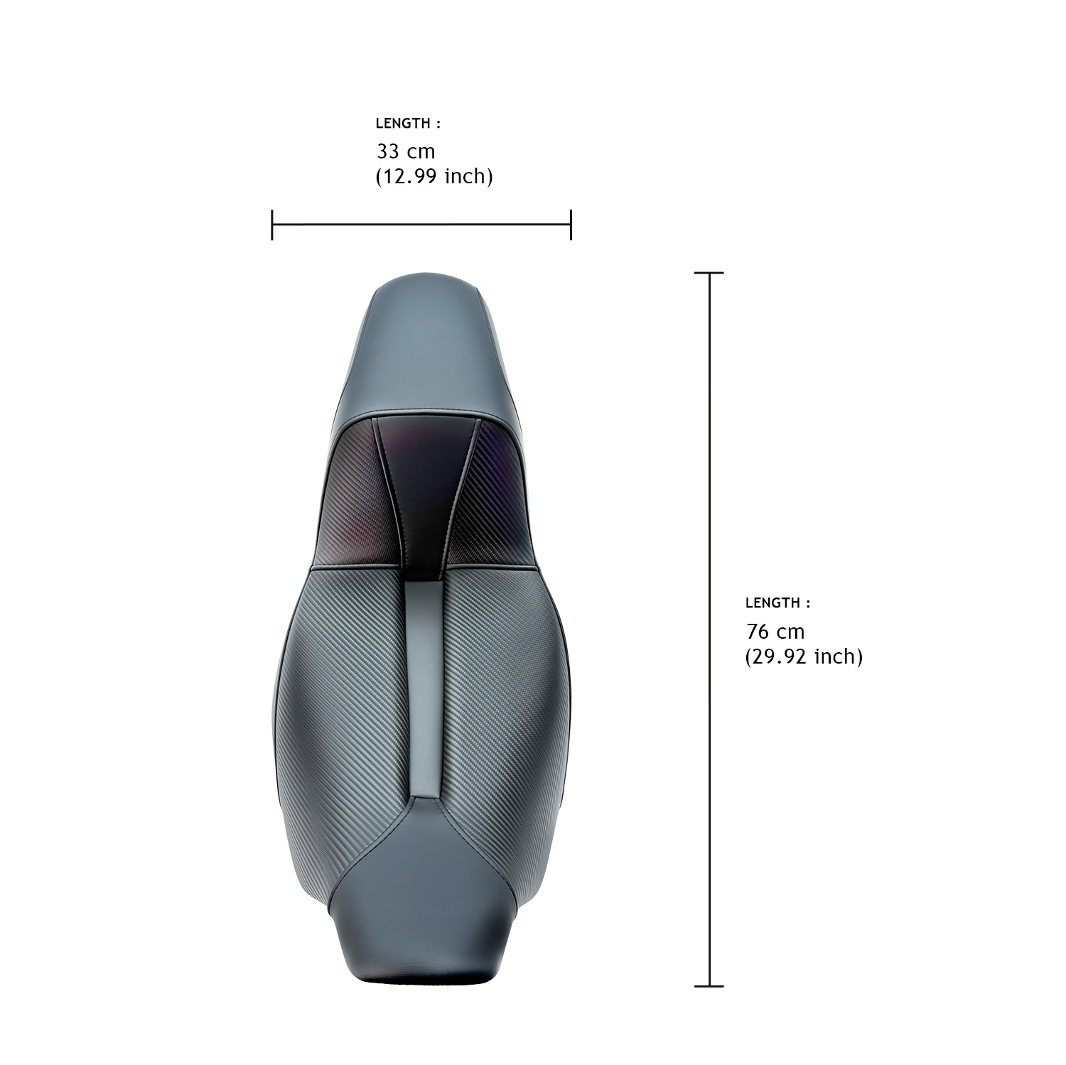Suitable for Harley 08-26 Touring, High-Performance Step Seat Cushion, Carbon Fiber Leather, Contains Gel