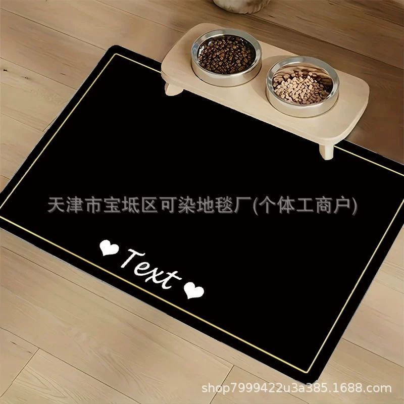 Простой трансграничный коврик для домашних животных для кормления кошек и собак, брызгозащищенный коврик, впитывающий, быстросохнущий, мягкий коврик, нескользящий, легко чистящийся коврик для домашних животных
