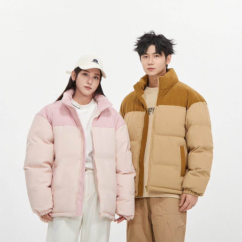 [Factory Direct Sales] Stand Collar Cotton Jacket Winter New Fashion Casual Sports down Cotton Jacket Men's Warm Bread Jacket