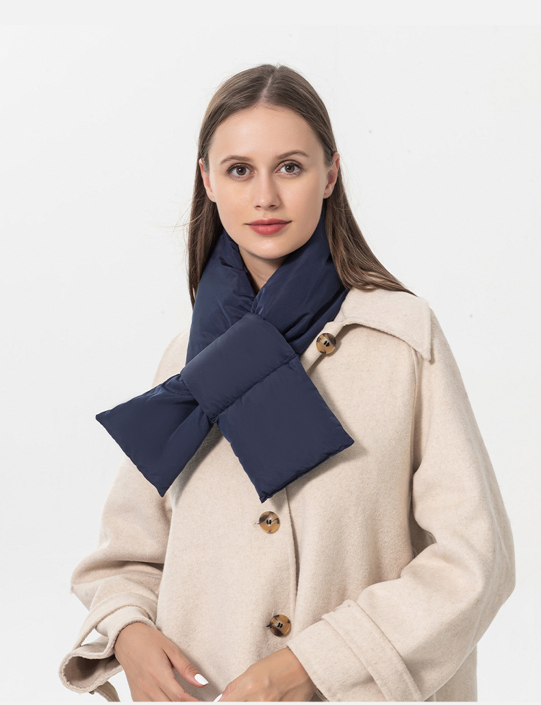 Feather Velvet Scarf For Women Solid Colour Simple Korean Style_voghion.com