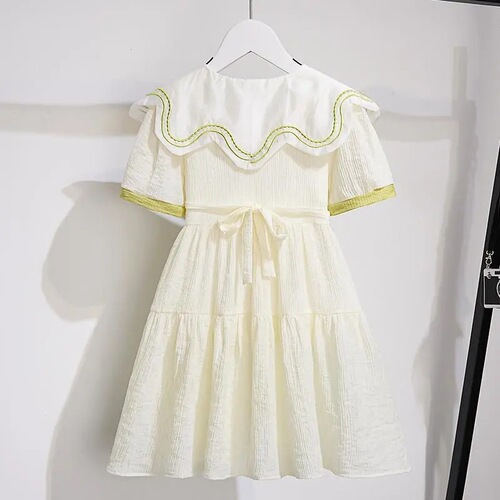 Princess Dress Summer 2024 New Stylish and Trendy Girl Influencer Breathable Thin Dress Children's Skirt