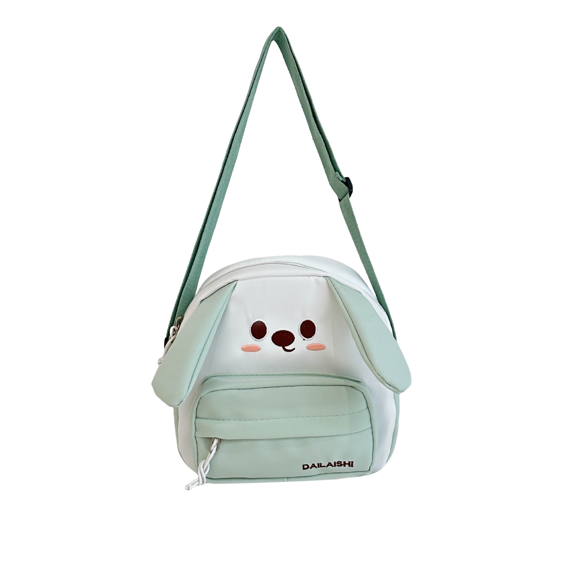 Linda chica de dibujos animados pequeña bolsa de tela pequeña bolsa de mujer INS pequeña frescura estudiante oreja grande bolsa de hombro bolso de teléfono móvil