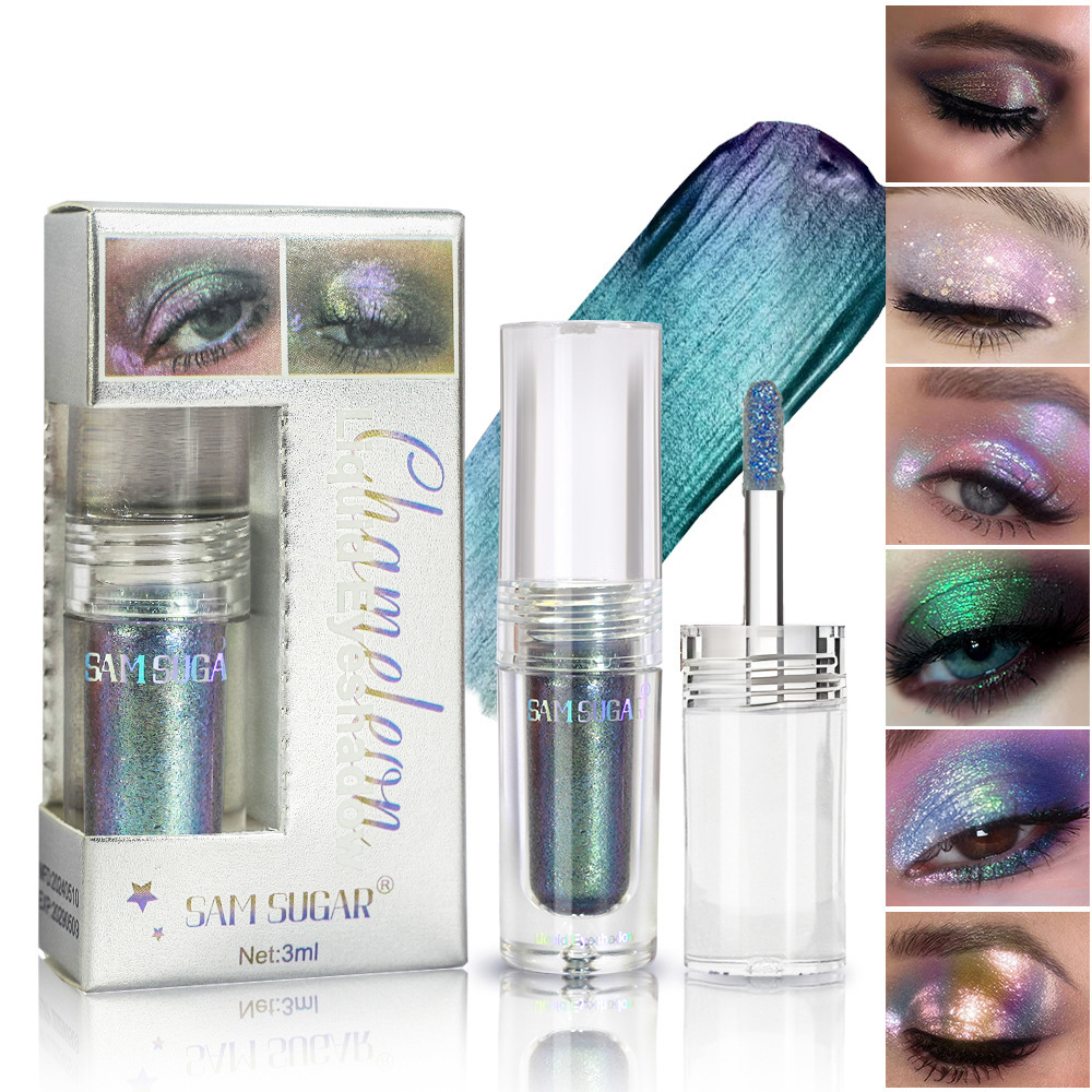 SAM SUGAR Chameleon Pearlescent Liquid Eyeshadow, Farbwechselnd, Aufhellend, Feiner Glitzer, Festtags-Look_voghion.com