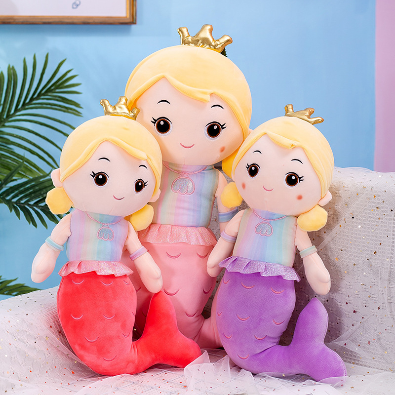 Sirena almohada muñeca princesa muñeca muñeca de peluche muñeca regalo para niños muñeca pacificadora muñeca cama
