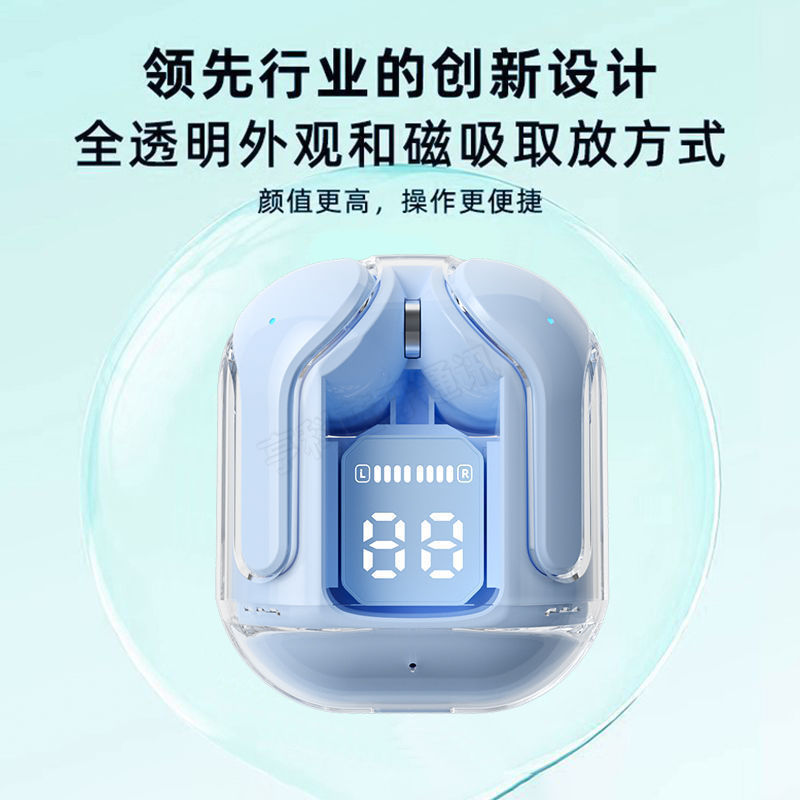 超高颜值air31透明款高音质入耳式运动数显无线蓝牙耳机源头|undefined