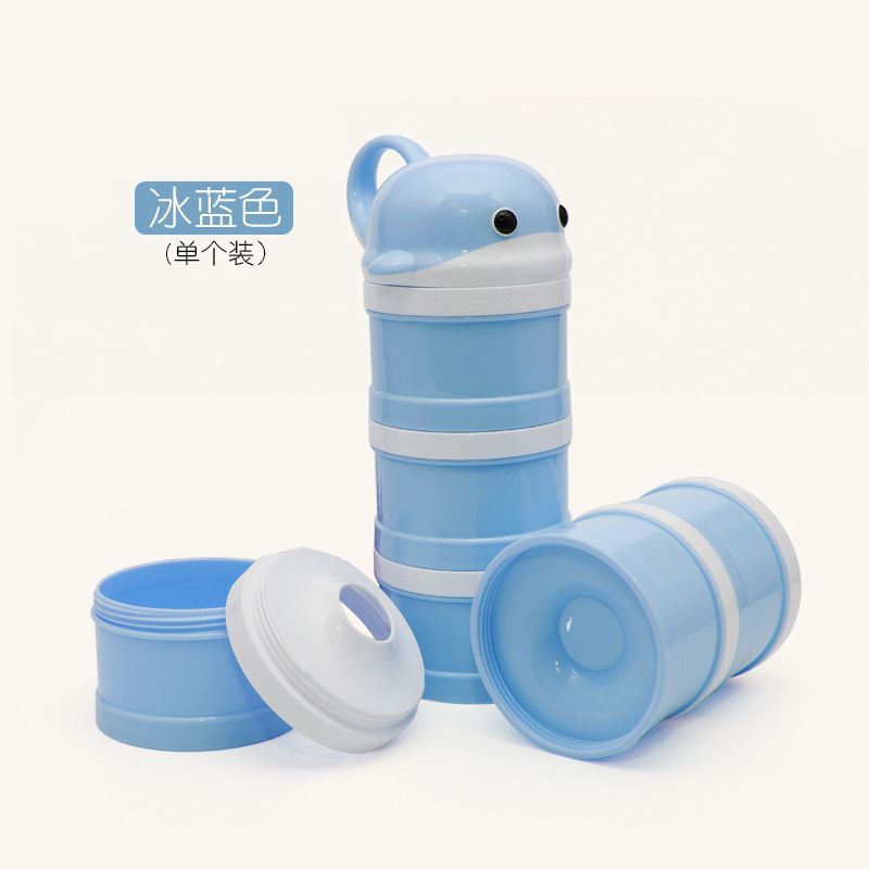 Caja portátil de leche en polvo para bebés de gran capacidad, tanque de almacenamiento de leche en polvo para bebés, mini pequeño sellado a prueba de humedad