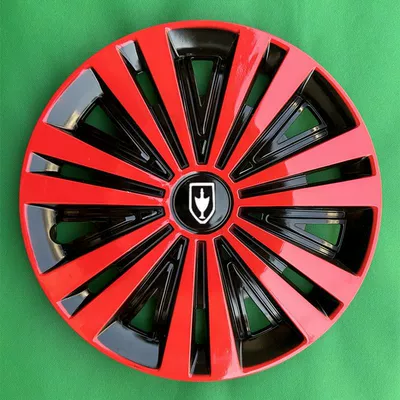 Spare wheel cover — Cup and Big Lion Wheel Hub - standard-k7-model-black-and-red-4-pieces
