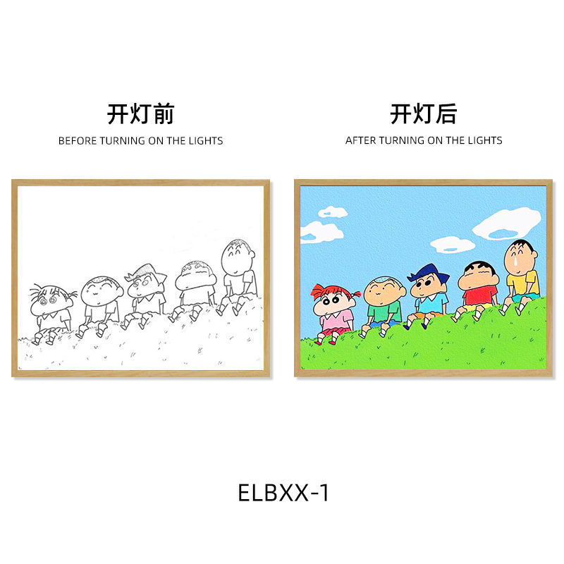 クレヨンしんちゃんのイルミネーションのメーカーの卸売りのイルミネーションのネットの赤い装飾画の小夜のイルミネーションのアイデアは台の新年のプレゼントを並べます。|undefined