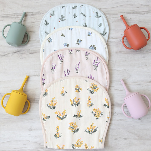 Baby burp towel muslin six-layer gauze bib newborn cotton shoulder pad baby bib spit-up towel