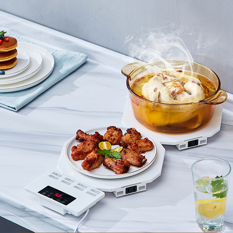 Smart Heating Warm Dish Plate Modular Home Combined Constant Temperature Multifunction Hot Dish Warmer Electric Heating Gadget Dining Table Mat