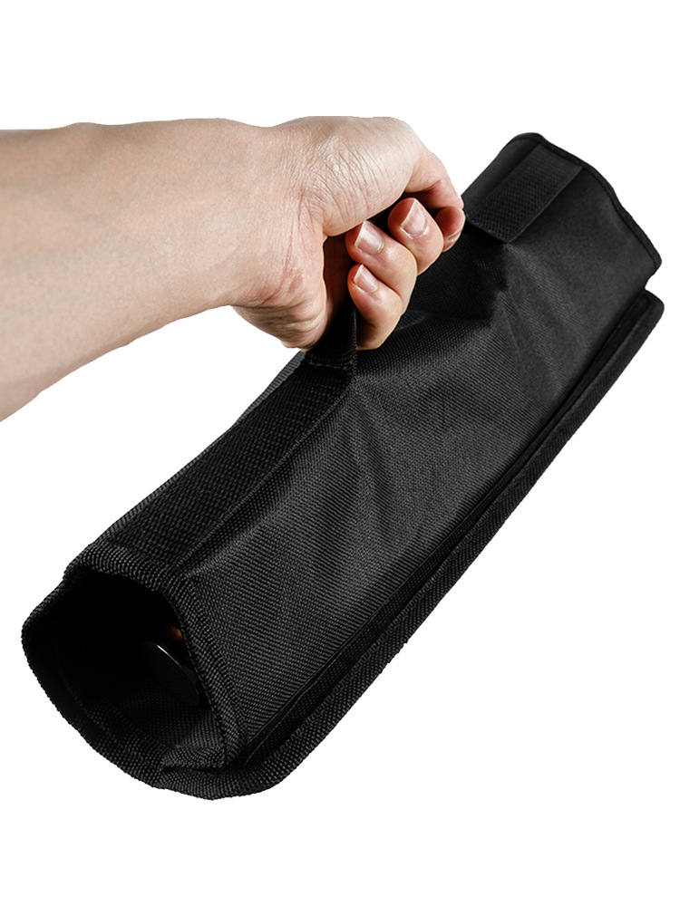 Negro de tela de Oxford impermeable bolsa de almacenamiento de herramientas bolso dividido portátil 5 piezas cuchillo bolsa cuchillo cubierta cuchillo bolsa