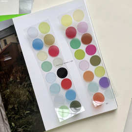 浮光分装基础渐变圆点椭圆同心圆切膜贴纸卷手帐